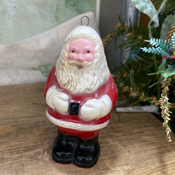 Vintage Christmas Santa Claus Ornament Bulb Cover Celluloid - Picture 1 of 4